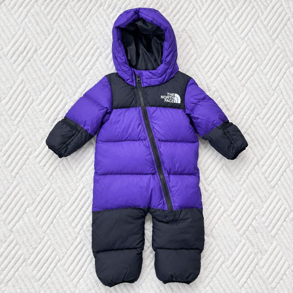 The North Face Baby 3-6M 1996 Retro Nuptse Down Bunting Purple Black Snowsuit